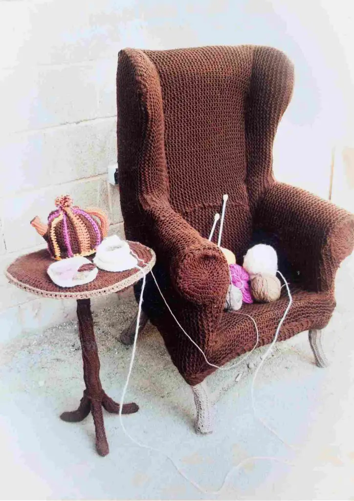 Knitted Life-Size Chair by Lauren Porter