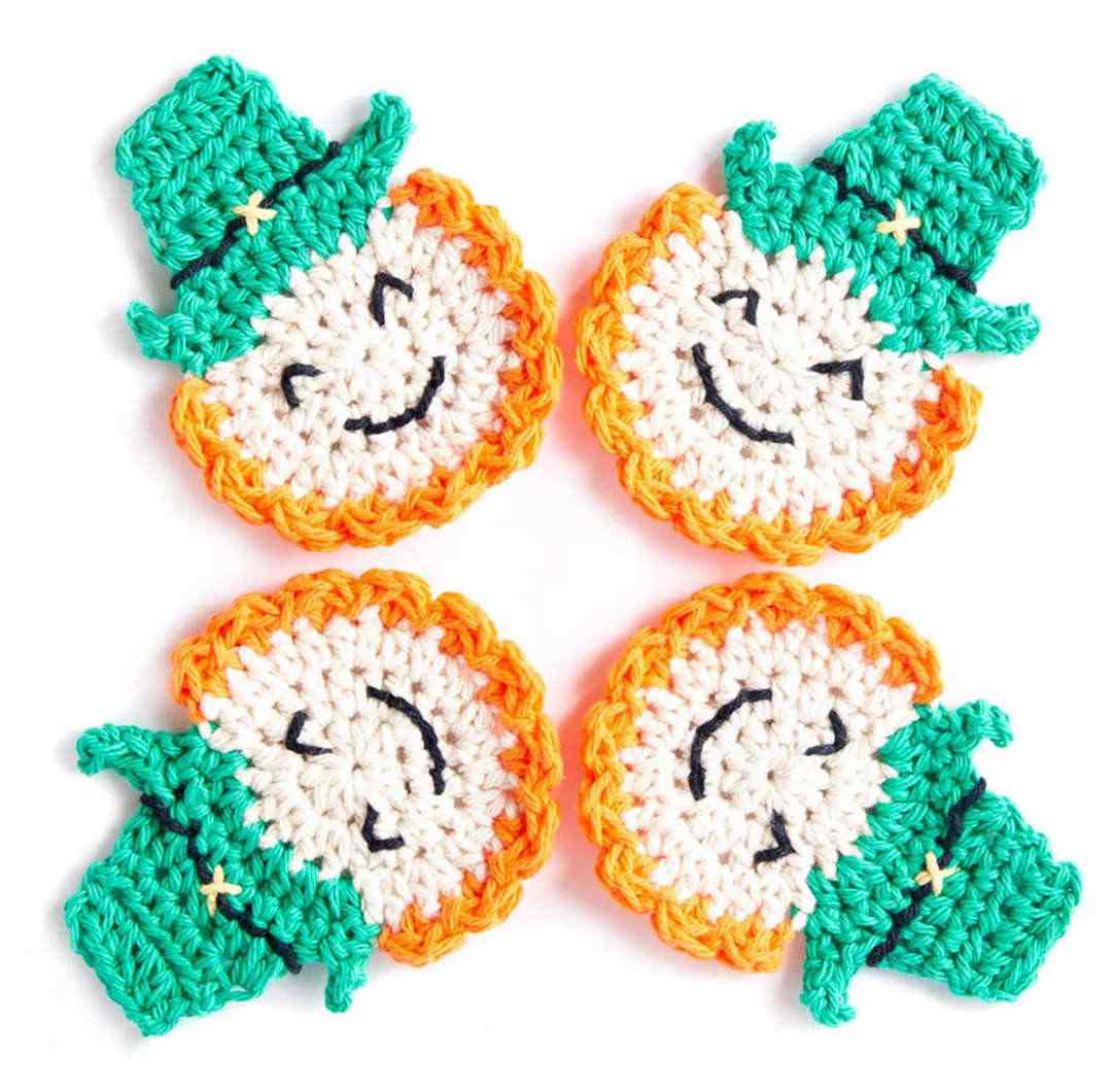 Luck of the Irish Crochet Coasters - Free Crochet Pattern