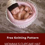 Momma's Cupcake Hat - free knitting pattern - Pinterest - ILYF