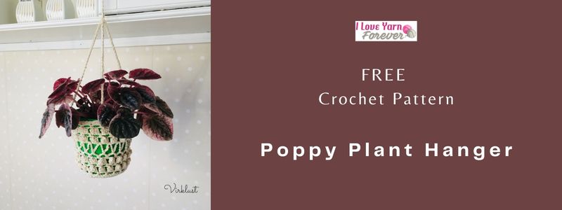 Poppy Plant Hanger - free crochet pattern - ILYF featured cover