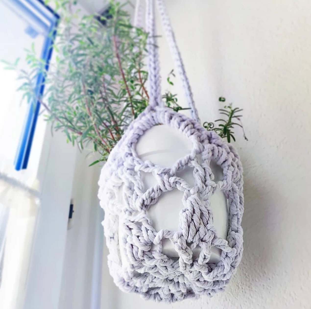 Rosemary Plant Hanger - Free Crochet Pattern