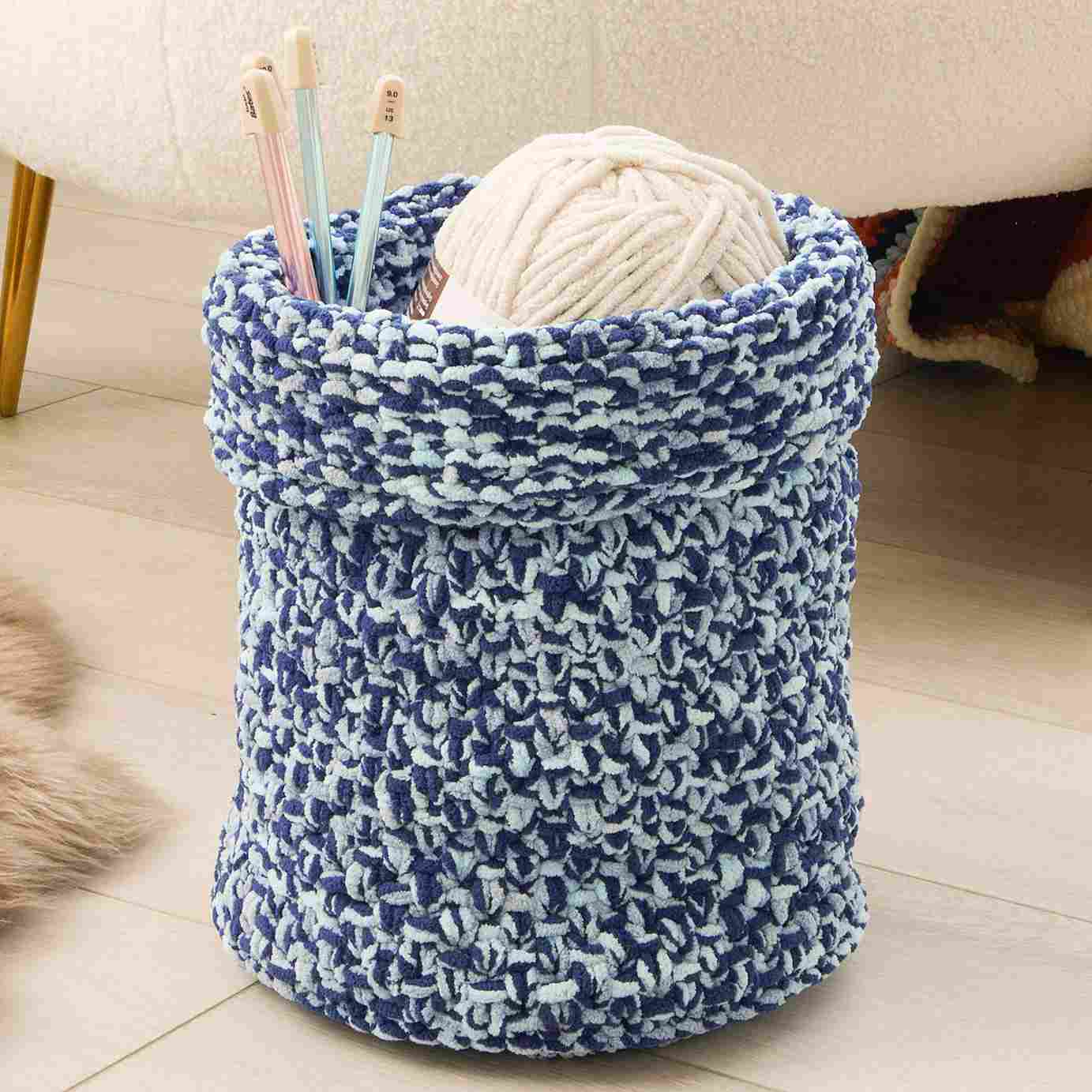 Textured Knit Basket - Free Knitting Pattern