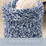Textured Knit Basket - free knitting pattern - Pinterest - ILYF