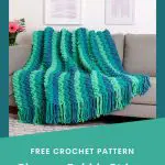 Chevron Bobble Stripes Blanket - free crochet pattern Pinterest - ILYF