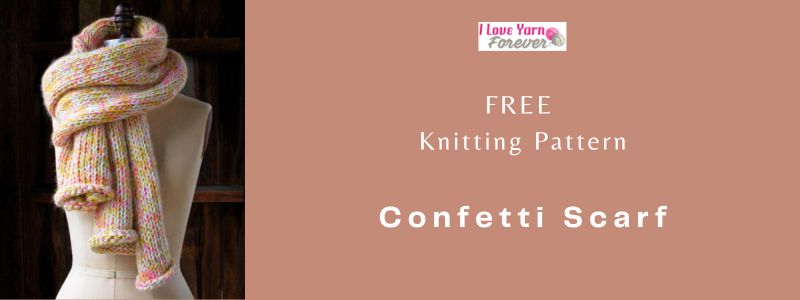 Confetti Scarf - free knitting pattern - ILYF featured cover