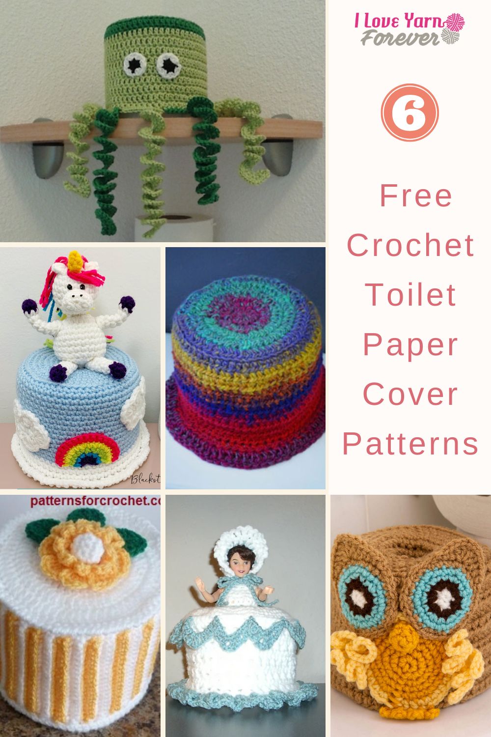 Top 6 Free Crochet Toilet Paper Cover Patterns I Love Yarn Forever