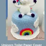 Unicorn Toilet Paper Cover - free crochet pattern Pinterest - ILYF
