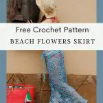 Beach Flowers Skirt - free crochet pattern Pinterest - ILYF