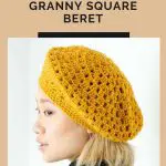 Crochet Granny Square Beret - free crochet pattern Pinterest - ILYF