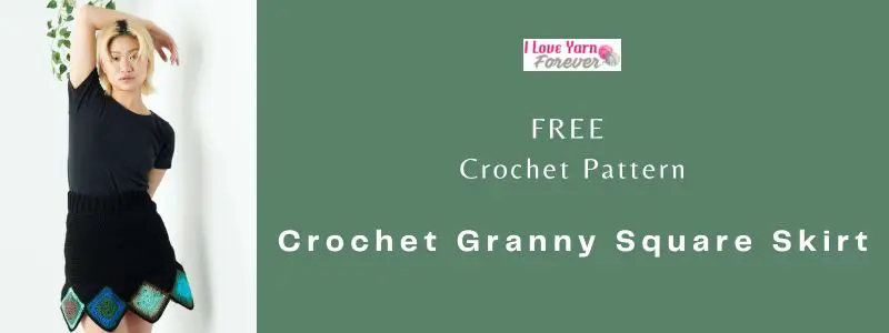 Crochet Granny Square Skirt - free crochet pattern ILYF featured cover