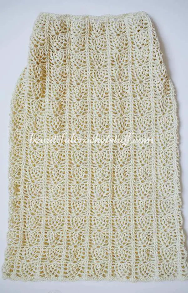 Pineapple Crochet Skirt - Free Crochet Pattern
