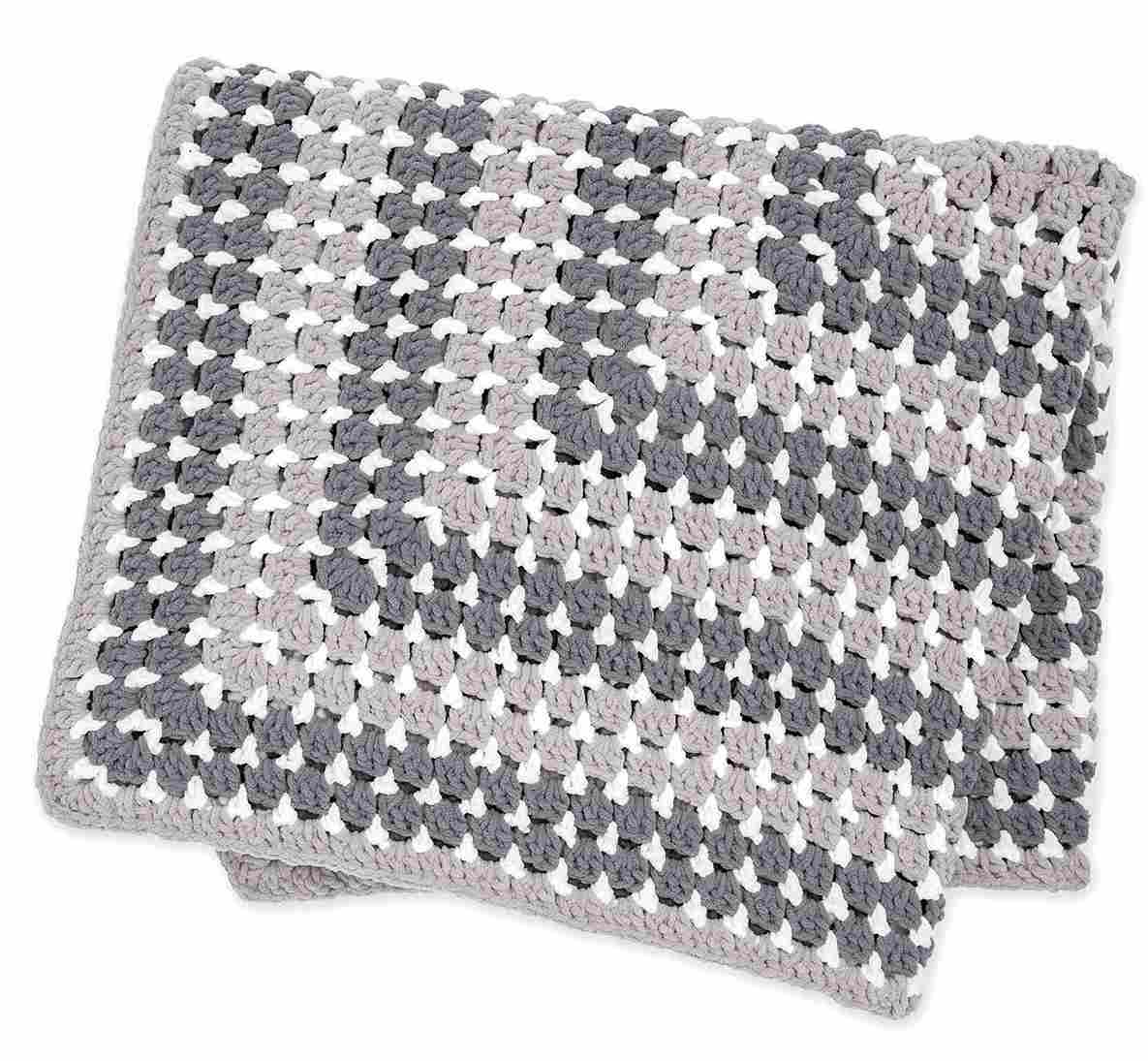 Rectangle Granny​ Crochet Blanket- Free Crochet Pattern