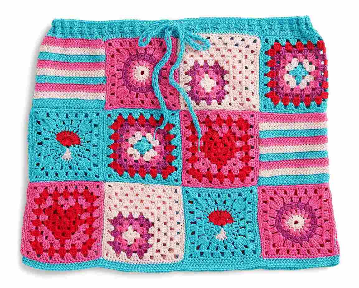 Regent Park Granny Square Crochet Skirt - Free Crochet Pattern