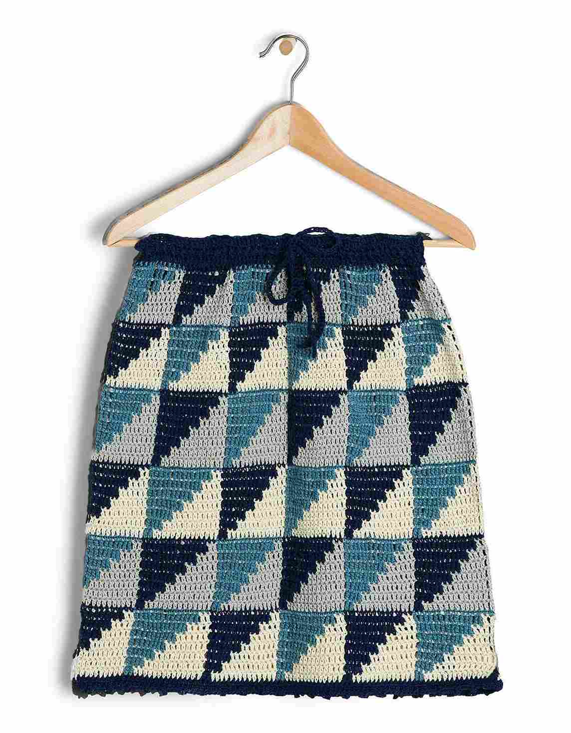 Shadow Triangles Crochet Skirt  - Free Crochet Pattern