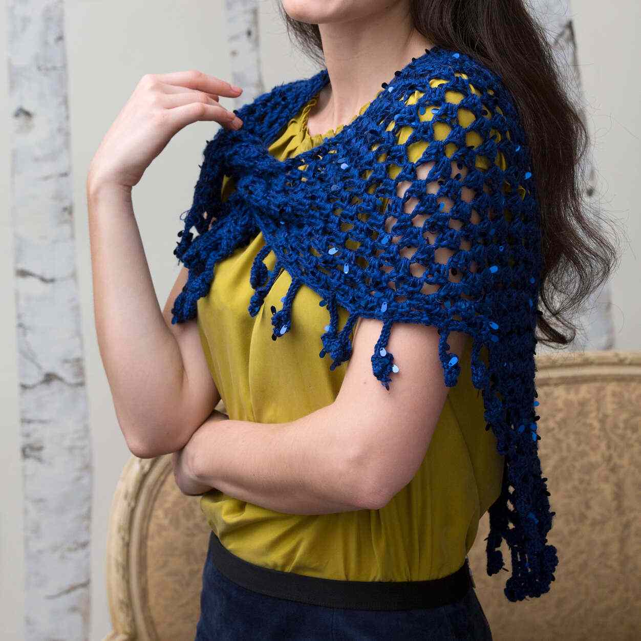Triangle Elegance Shawl - Free Crochet Pattern