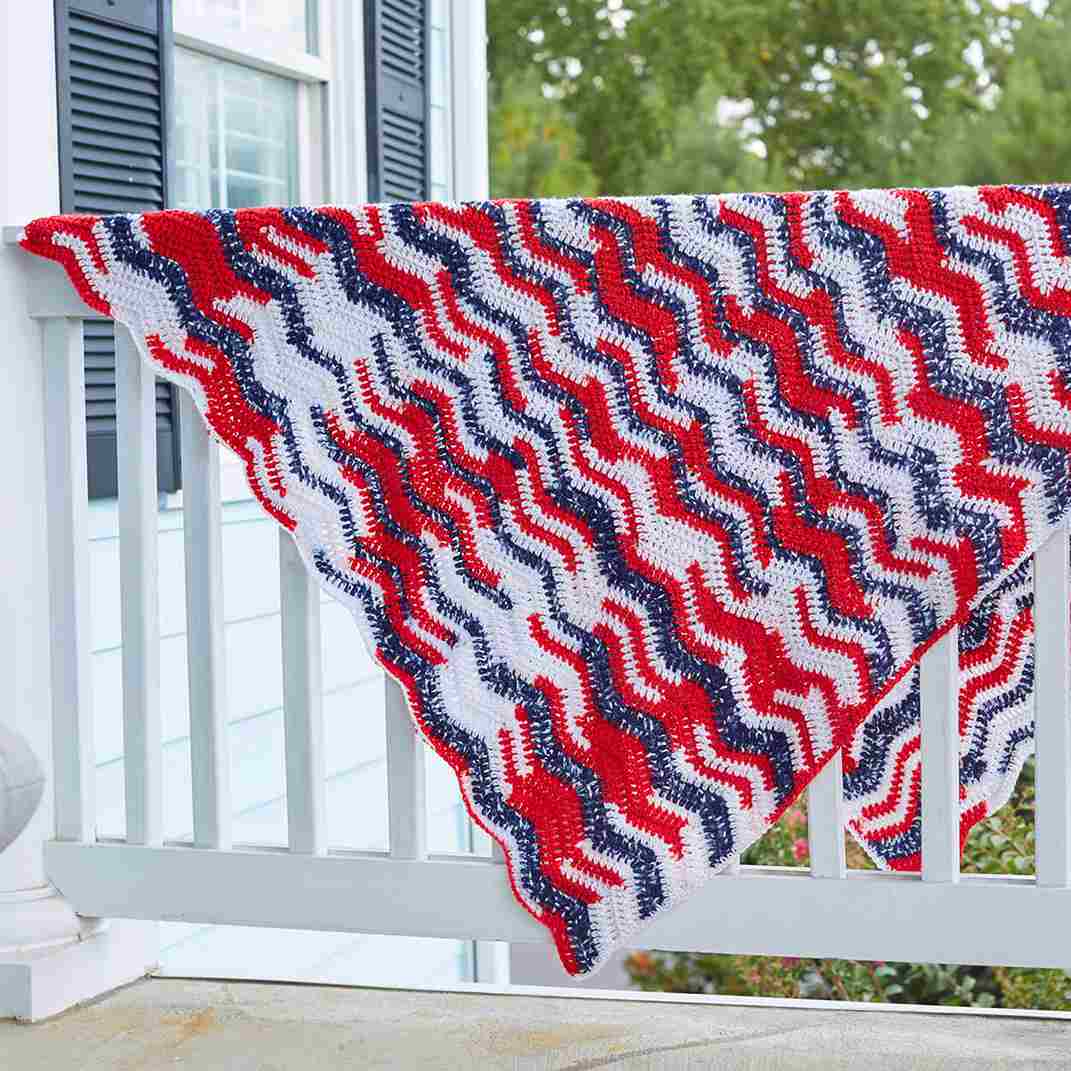 American Waves Throw - Free Crochet Pattern