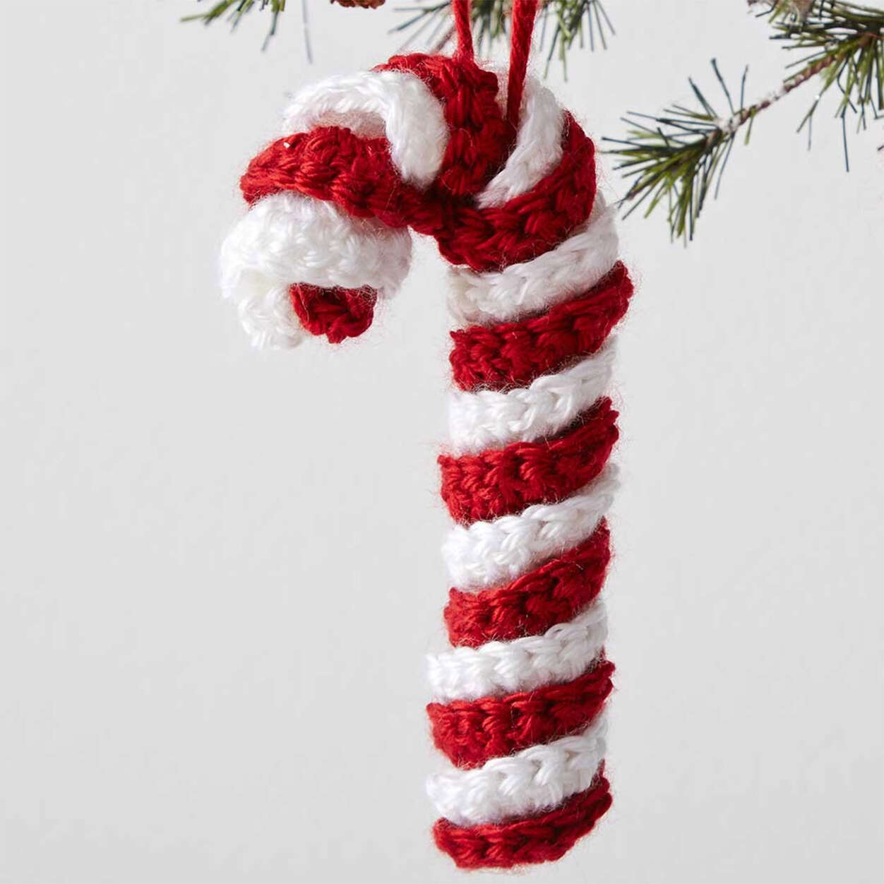 Candy Cane Ornament - Free Crochet Pattern