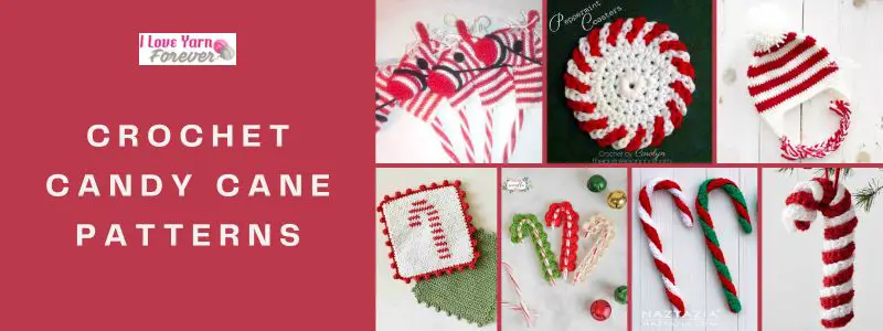 Crochet Candy Cane Patterns roundup ILYF featured cover