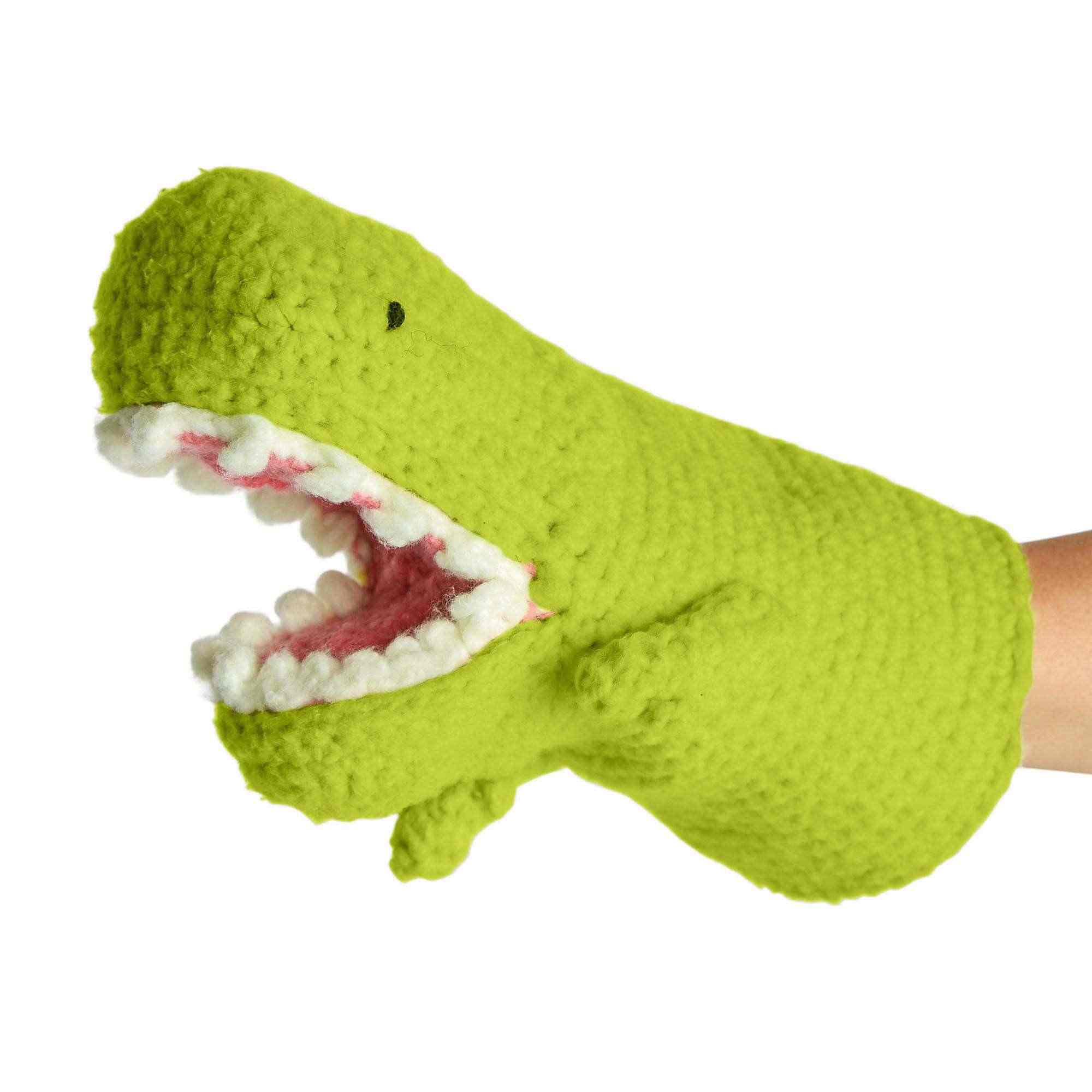 Crochet Dinosaur Puppet - Free Crochet Pattern