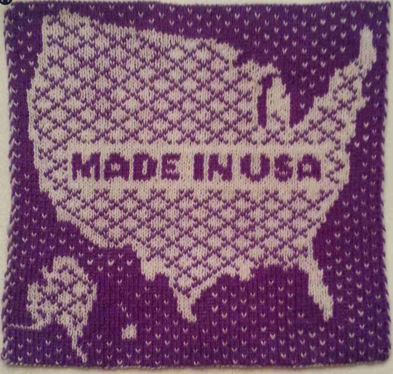 Made in USA Knitted Potholder- Free Knitting Pattern