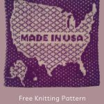 Made in USA Potholder - free knitting pattern - Pinterest - ILYF