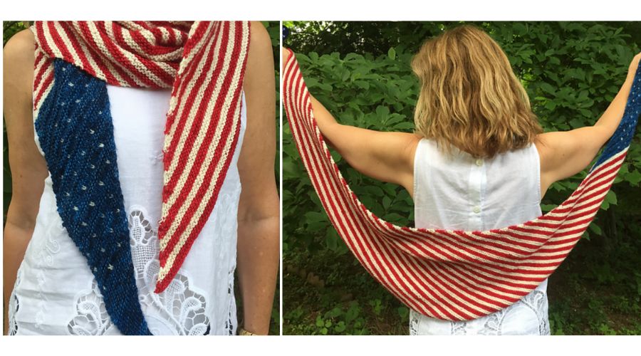  Protest is Patriotic Shawl - Free Knitting Pattern