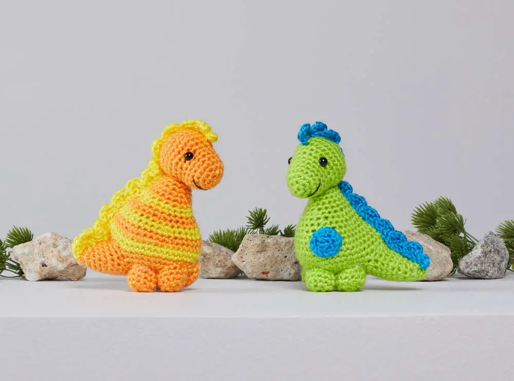 Stellan and Stanley Crochet Dinosaur - Free Crochet Pattern