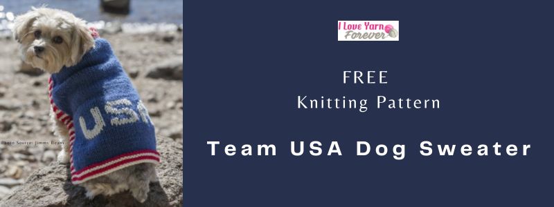 Team USA Dog Knitted Sweater - free knitting pattern