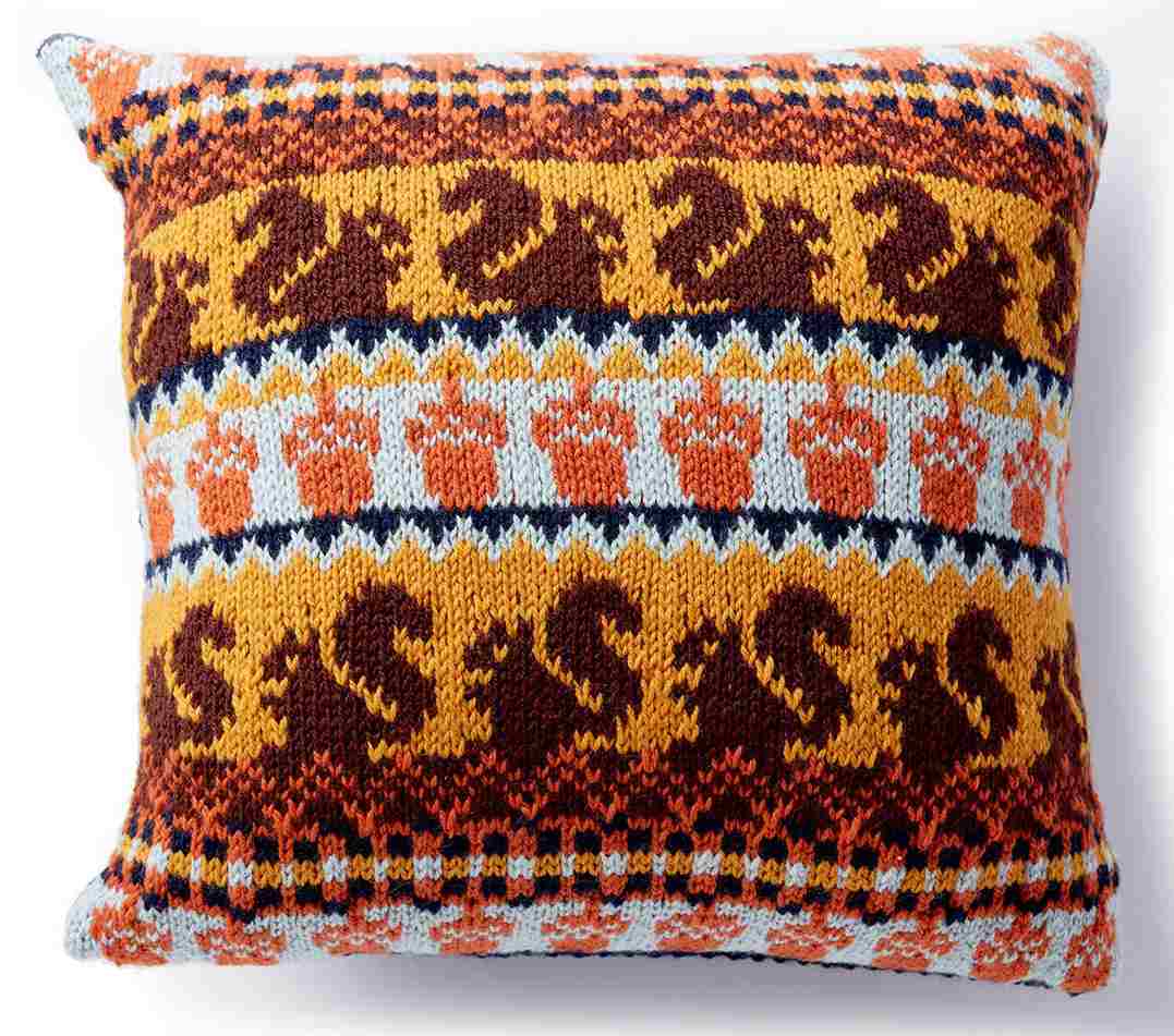 Autumn Harvest Knit Pillow - Free Knitting Pattern