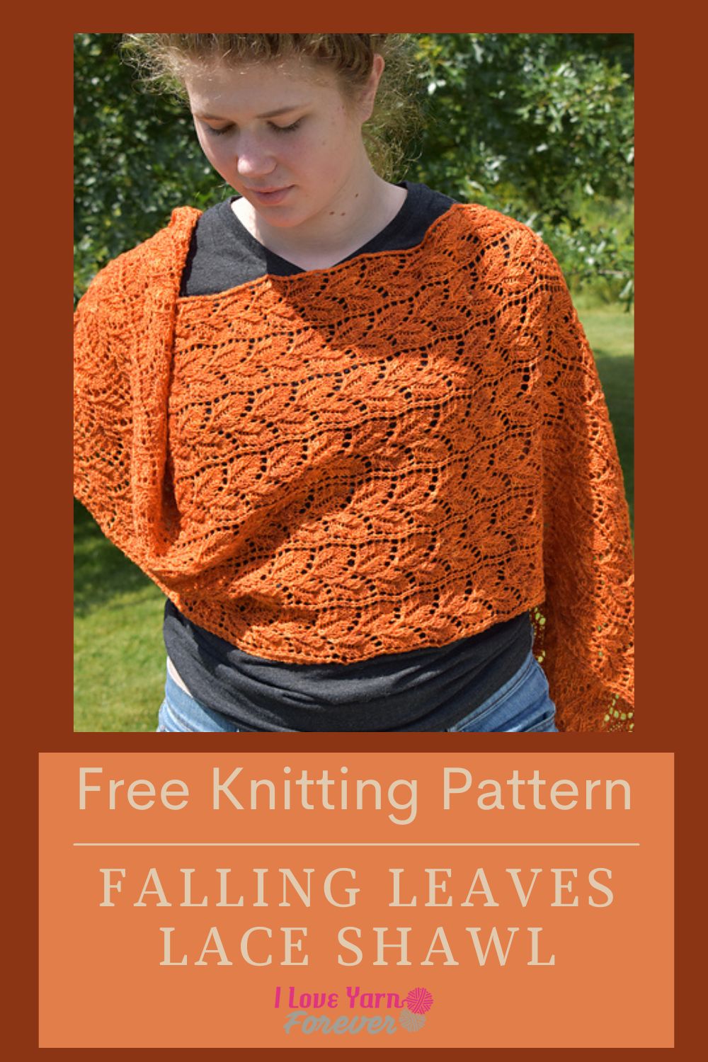 Free Knitting Pattern: Falling Leaves Lace Shawl - I Love Yarn Forever