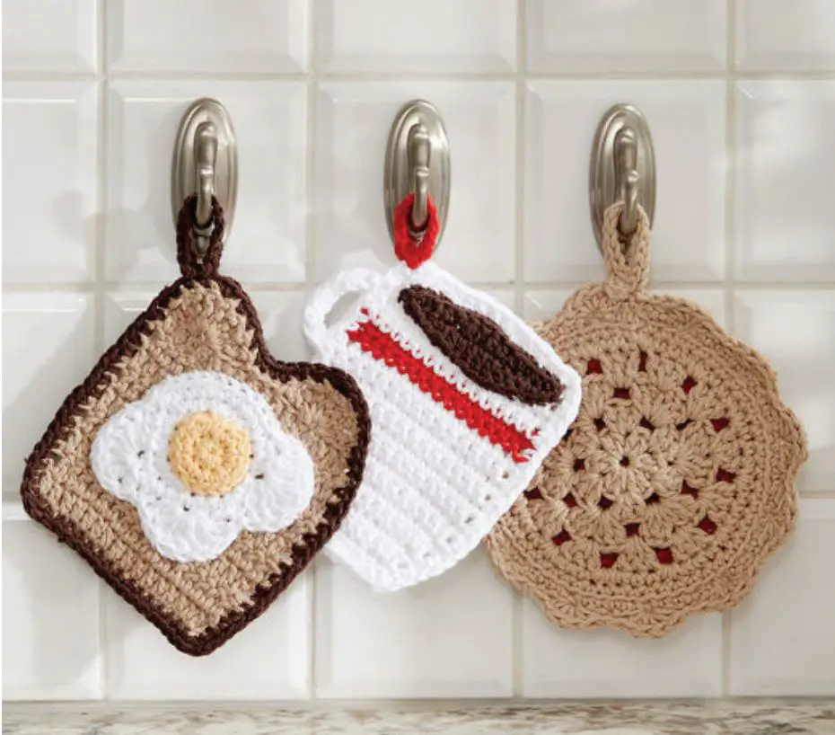 Pot Holder Diner Trio - Free Crochet Pattern