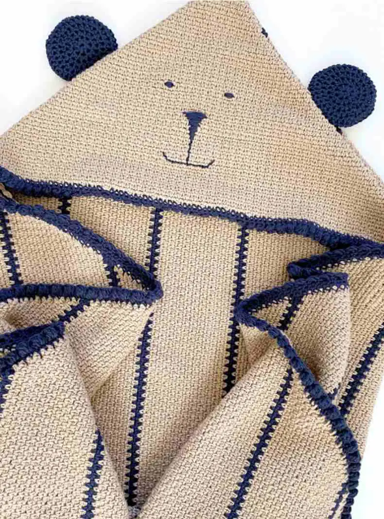 Cuddle Bear Hooded Lovey - Free Crochet Pattern