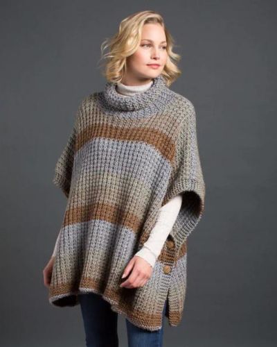 Cozy Up Knit Poncho - Free Knitting Pattern