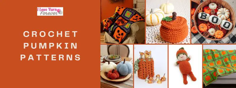 Crochet Pumpkin Patterns roundup featured cover - ILYF