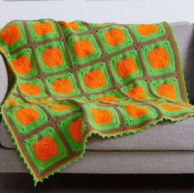 Crochet Pumpkin Throw - Free Crochet Pattern