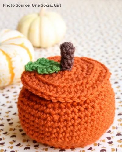 Crochet Pumpkin Treat Bowl - Free Crochet Pattern
