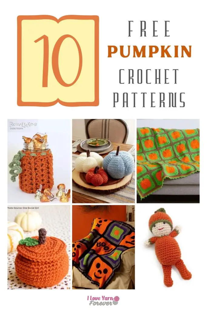 Pumpkin Crochet Patterns roundup ILYF Pinterest