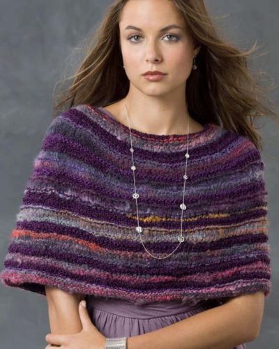 So Cozy Warmer Poncho - Free Knitting Pattern