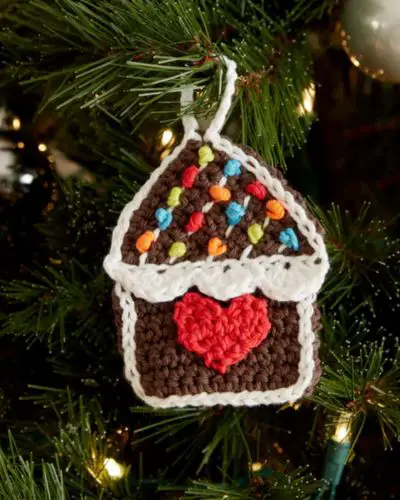 Gingerbread House Crochet Ornaments - Free Crochet Pattern