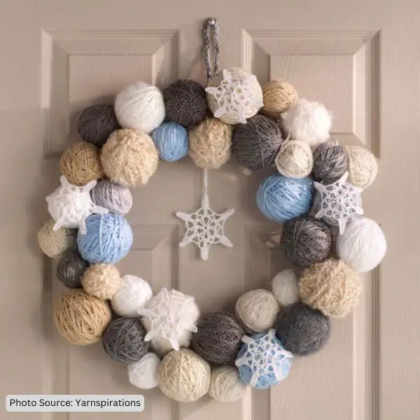 Snowflake Wreath - free crochet pattern