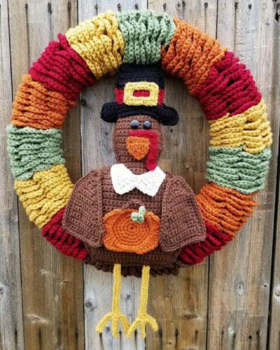 Thanksgiving Wreath - Free Crochet Pattern