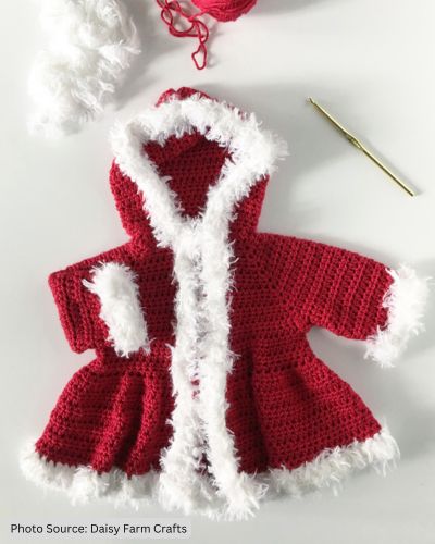 Christmas Baby Sweater - free crochet pattern