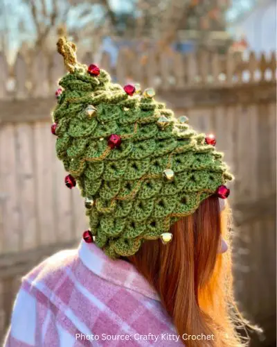 Christmas Tree Beanie - Free Crochet Pattern