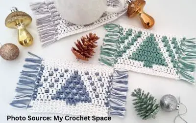 Christmas Tree Coaster - Free Crochet Pattern