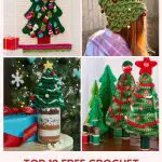 Crochet Christmas Tree Patterns roundup - Pinterest ILYF