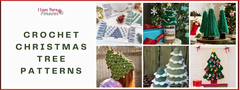 Crochet Christmas Tree Patterns roundup featured cover