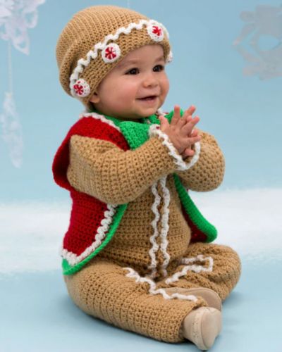 Gingerbread Baby Set - free crochet pattern