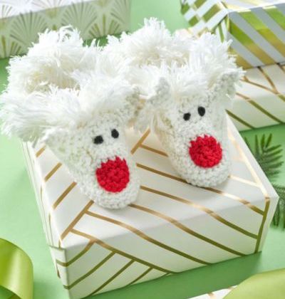 Happy Kids Reindeer Slippers - Free Crochet Pattern