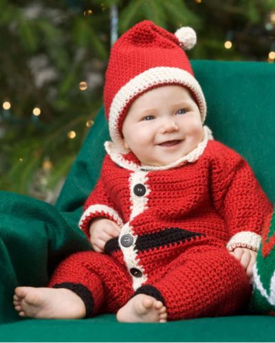 Infant Santa Suit and Hat - free crochet pattern