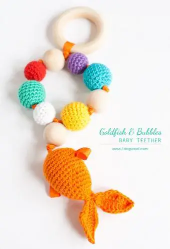 Bubbles and Goldfish Teether - Free Crochet Pattern